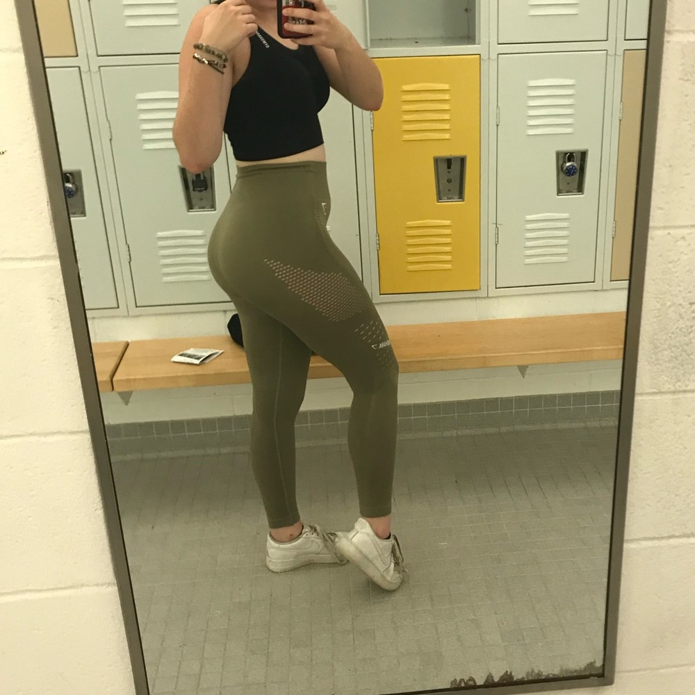 size S green gymshark leggings